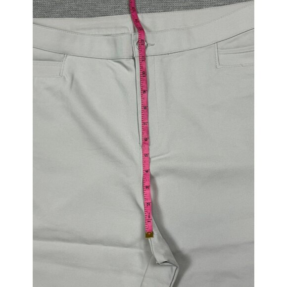 CJ Banks Capri Pants Womens Size 22W Light Gray High Rise Flat Front Stretch - Picture 9 of 13